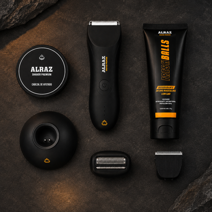 Combo ultra premium: ALRAZ Shaver Premium 2.0 + Cabezal de repuesto + Desodorante + Cabezal Pro